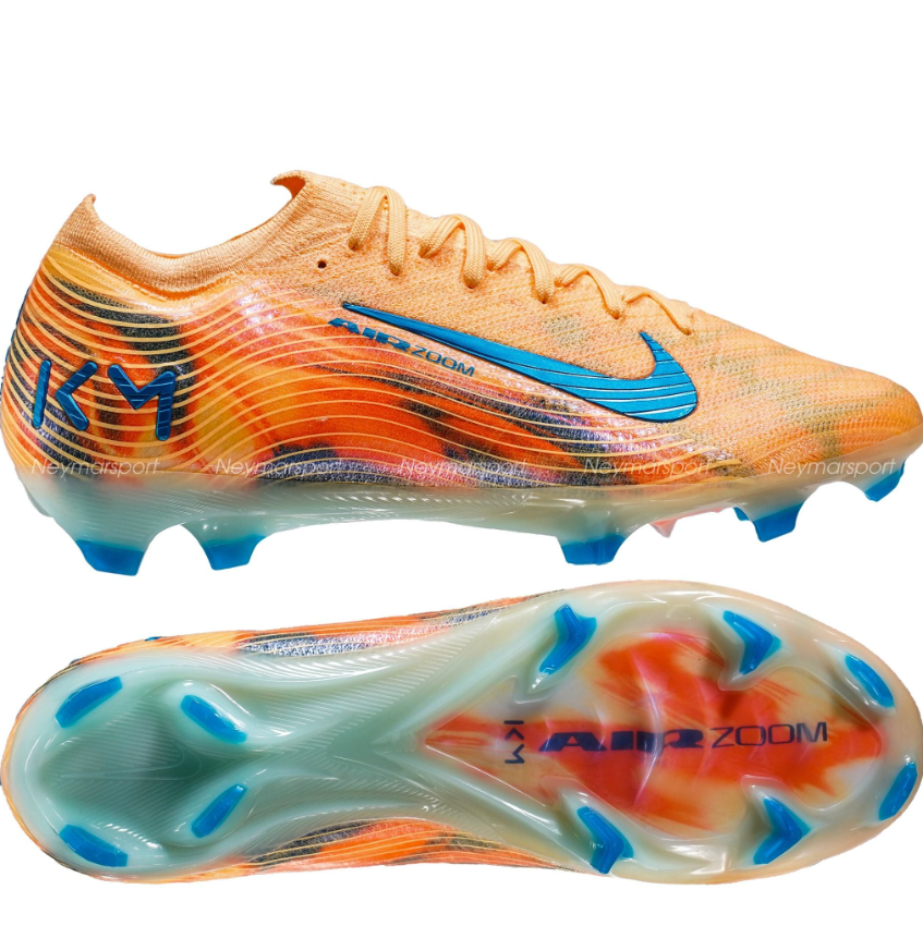 Nike Air Zoom Mercurial Vapor 16 Elite FG Mbappé Personal Edition - Melon Tint/Neo Turquoise/Igloo FQ8683-801